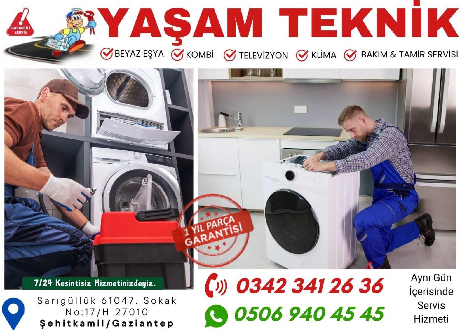 Gaziantep Çamaşır Makinesi Tamircisi