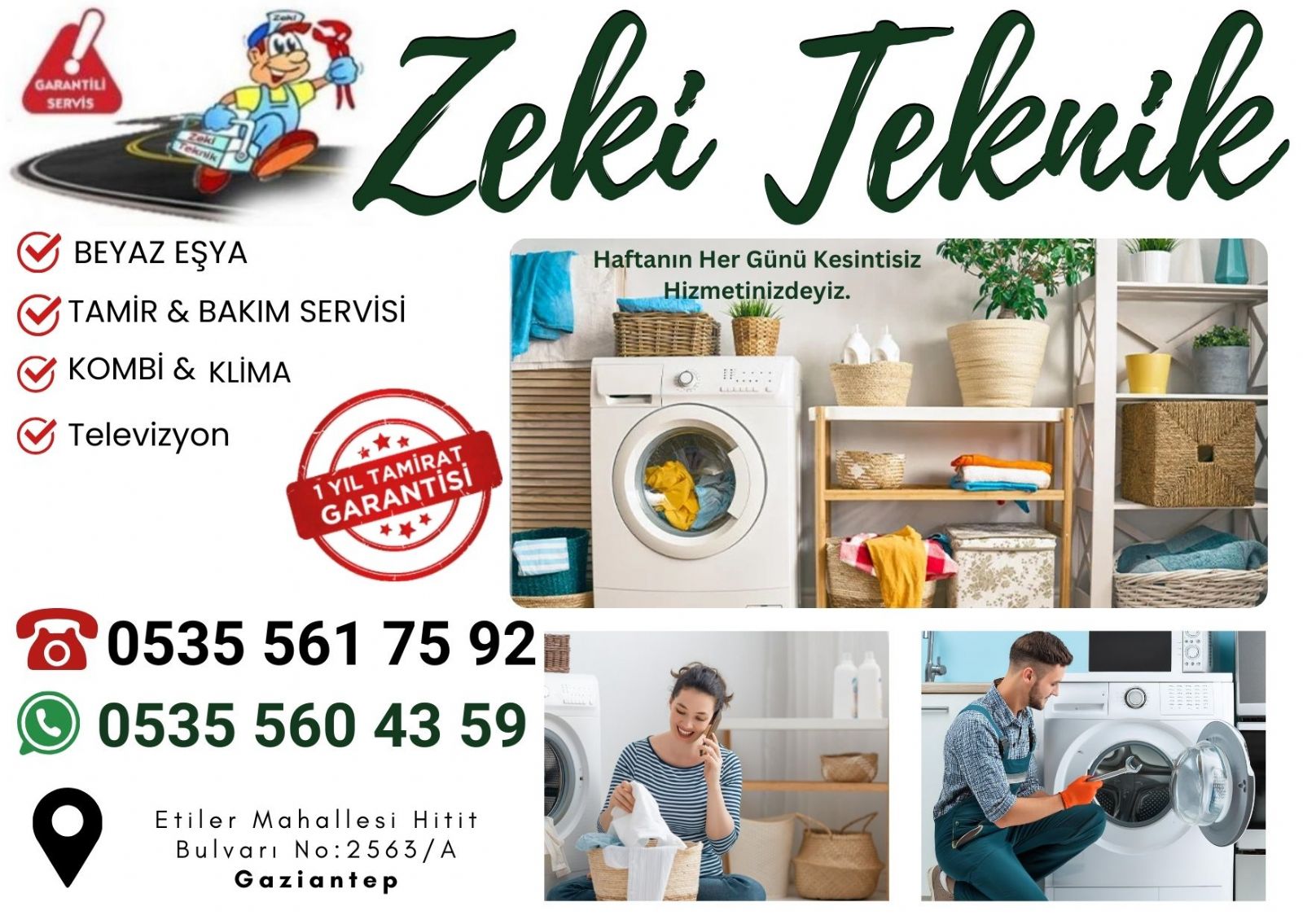 Gaziantep Çamaşır Makinesi Tamircisi